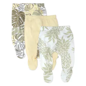 3-Pack Organic Cotton Footed Pants