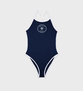 Eden Crest Bathing Suit - Navy/White