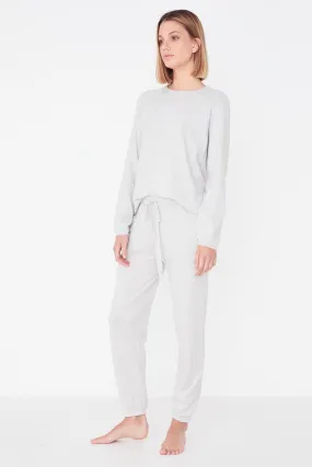 Assembly Label - Cotton Cashmere Lounge Top - Grey Marle