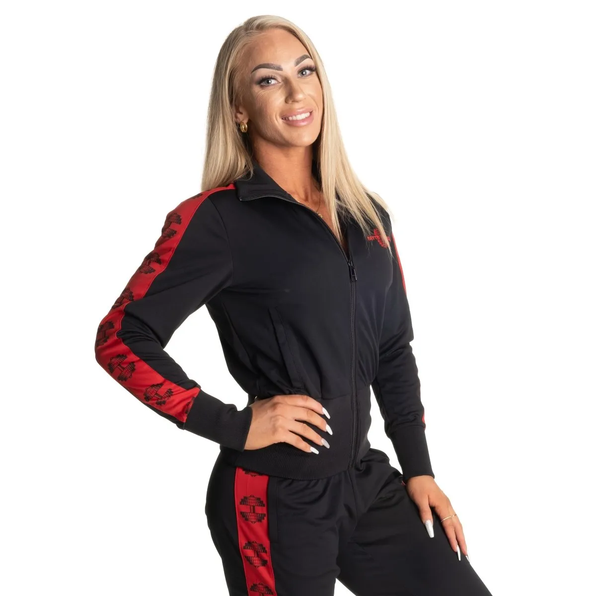 Better Bodies Chelsea Track Jacket - Black/Red