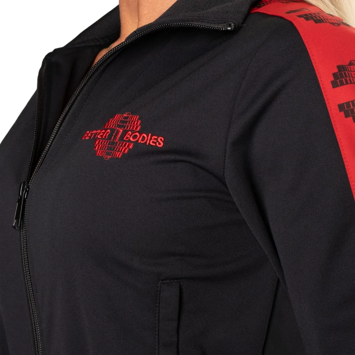 Better Bodies Chelsea Track Jacket - Black/Red