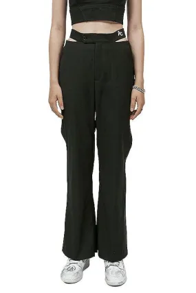 Black Bite Flip High-Waisted Pants