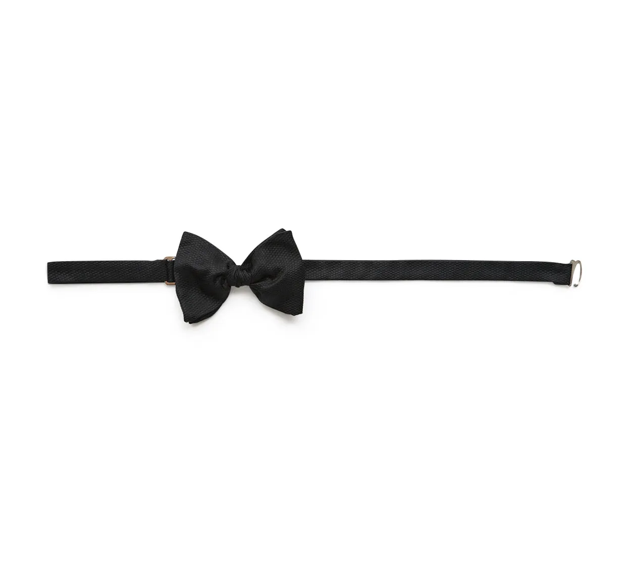 Black Grenadine Silk Bow Tie