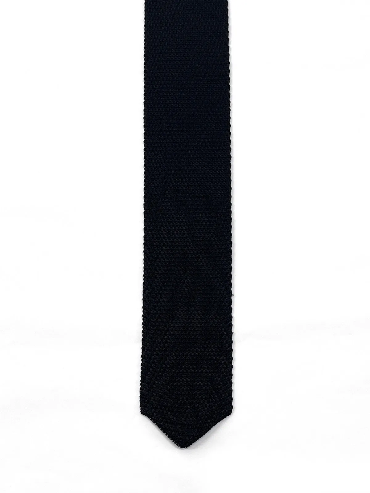 Black Knitted Silk Tie