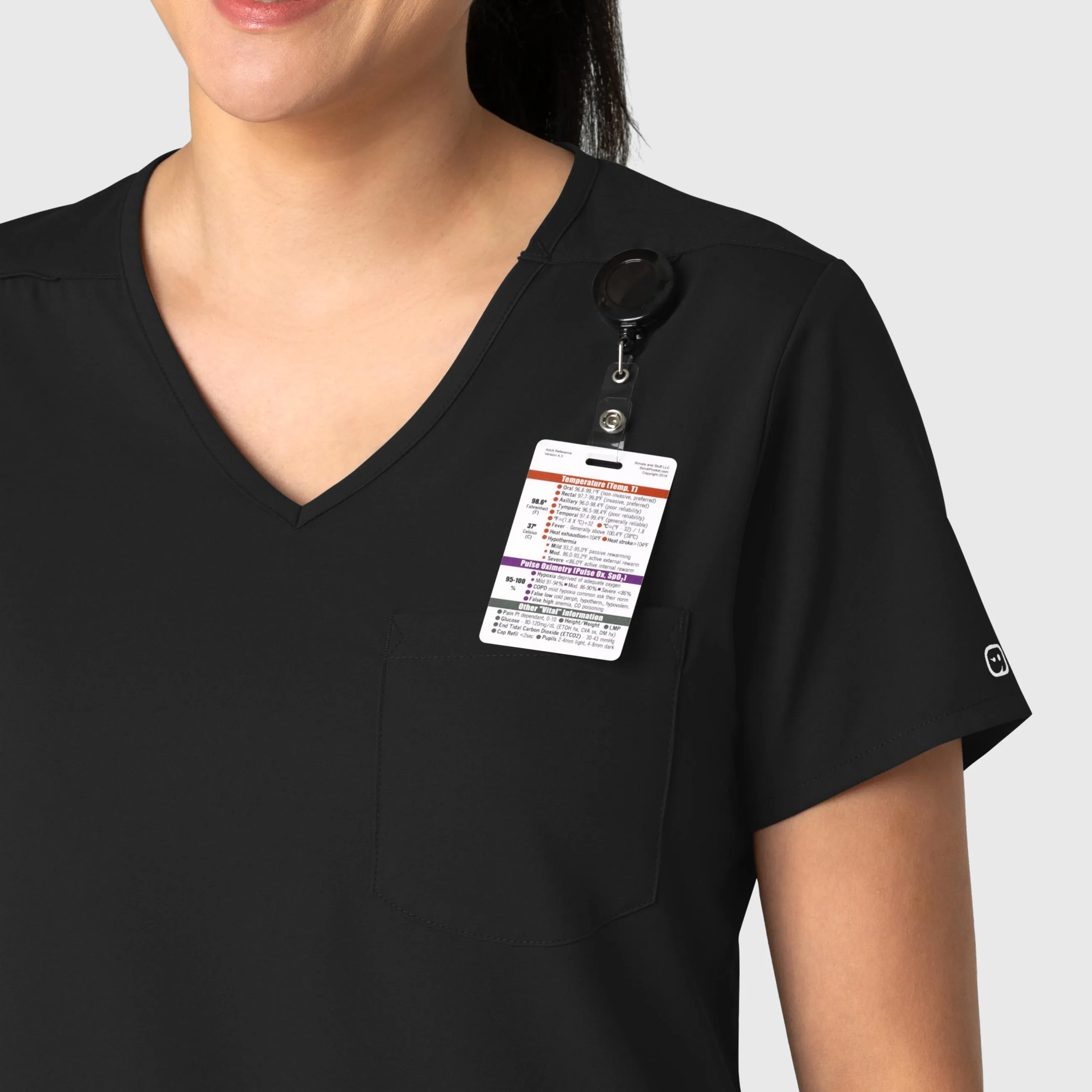 Boundless Women's Tuck-In Scrub Top - Black