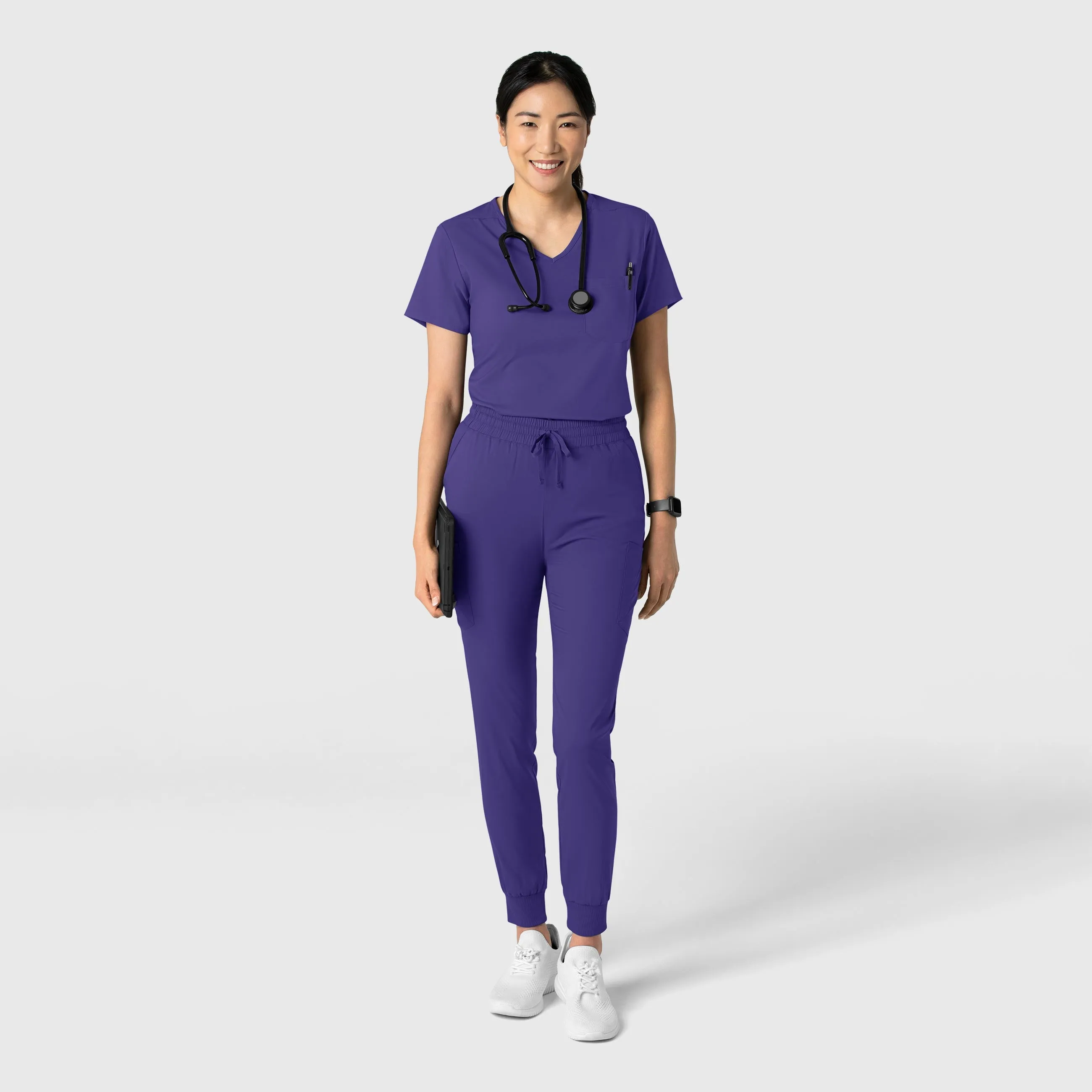 Boundless Women's Tuck-In Scrub Top - Grape