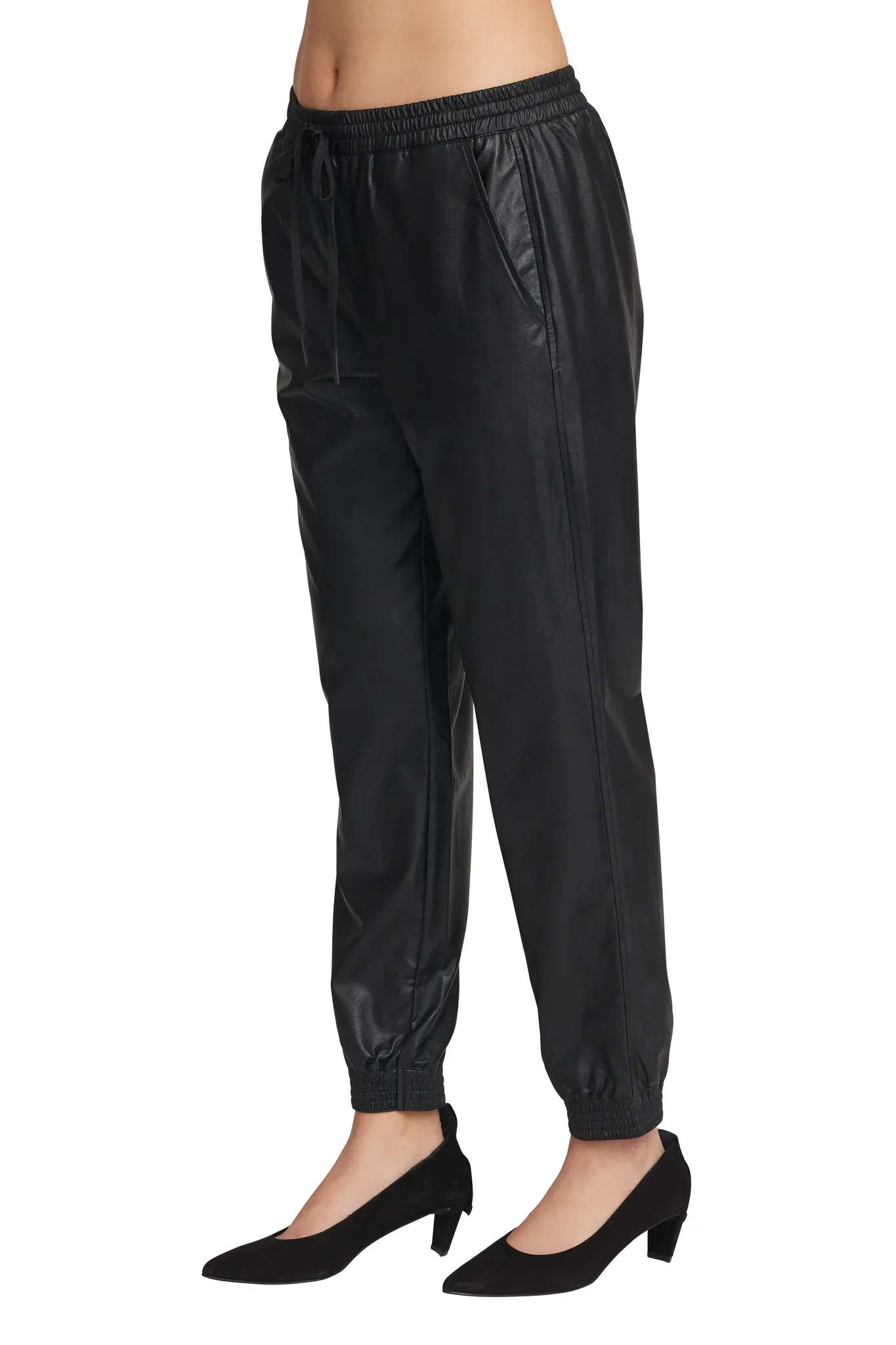 Carre Noir Sale, 222063 Vegan Leather Jogger, 50% Off Regular Price