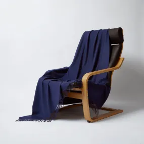 Cashmere Blanket in Cobalt Blue | Johnstons of Elgin