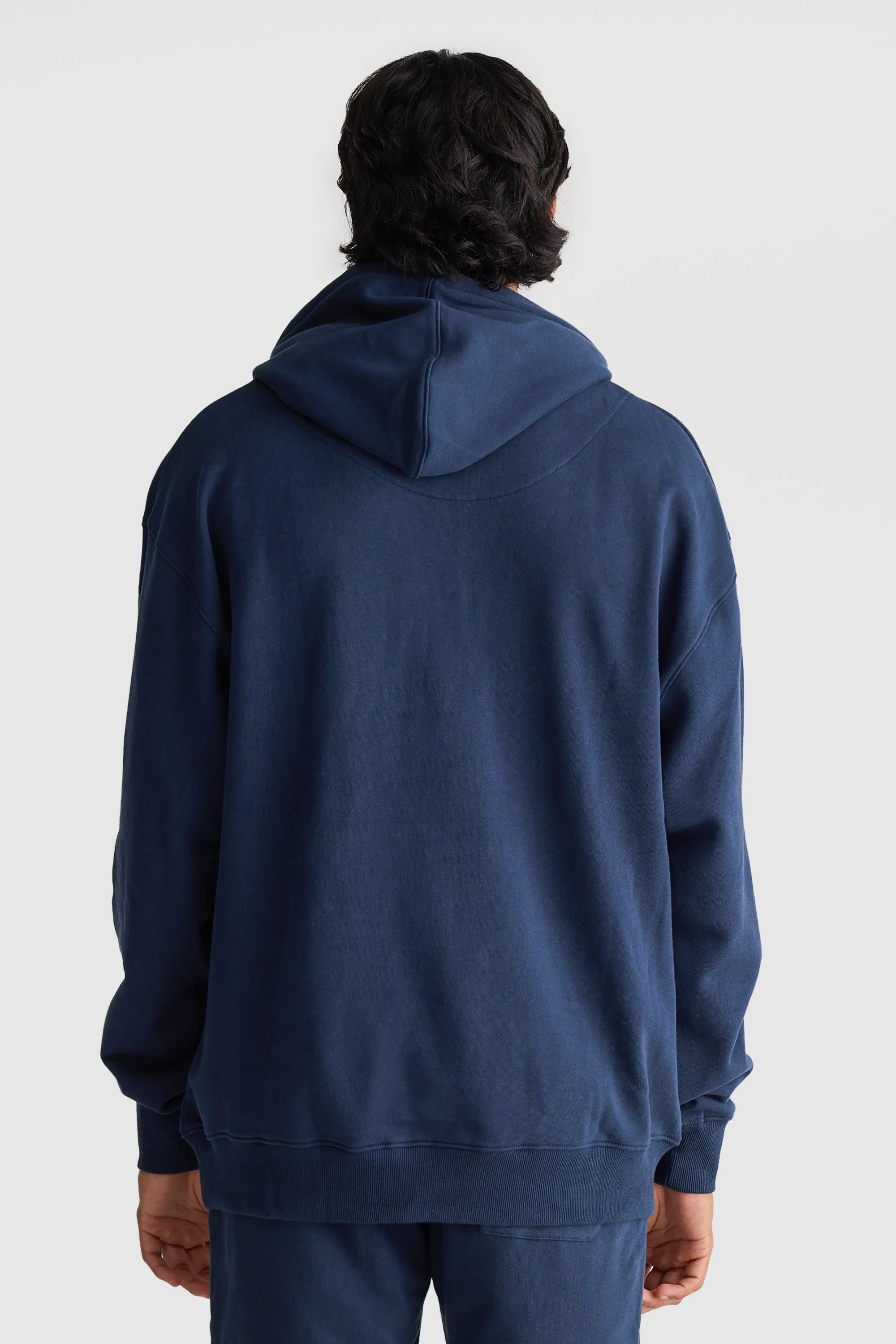 College Logo Hoodie Navy