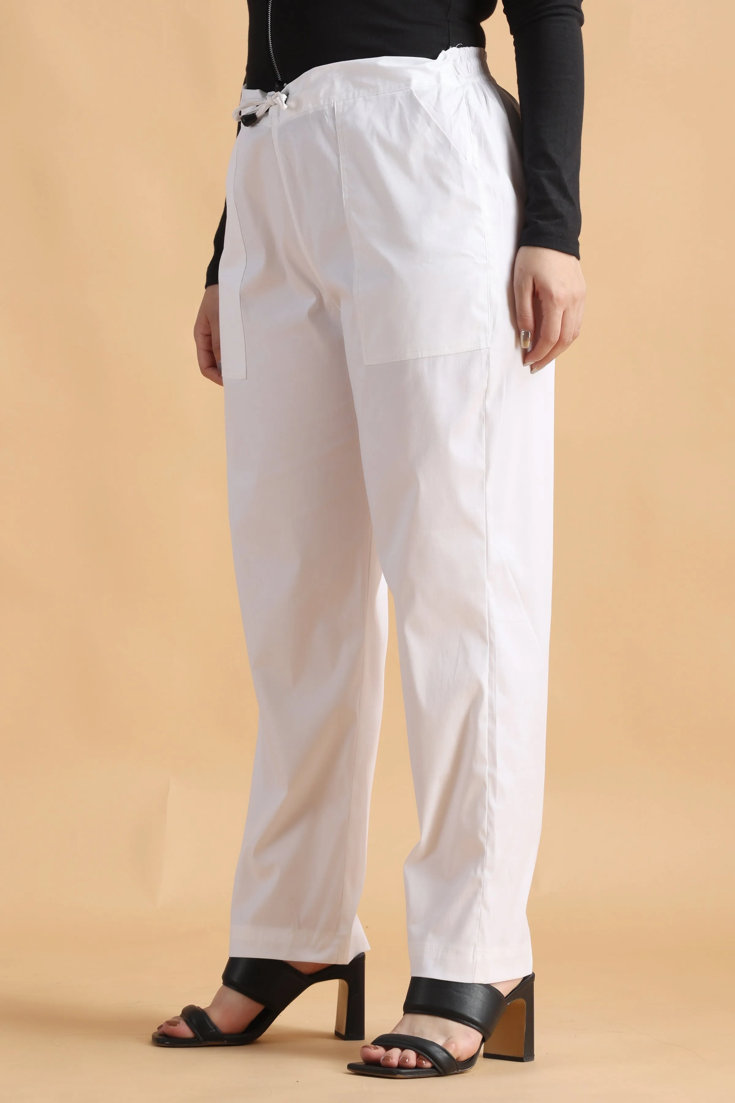 Cotton Poplin Lycra Pants