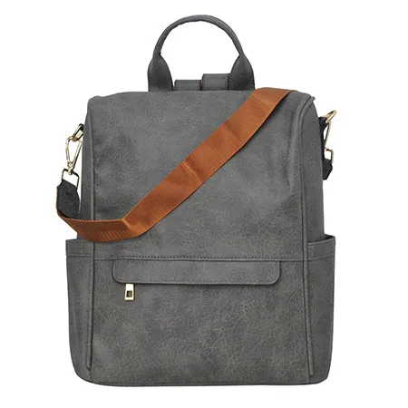 Dark Gray Faux Leather NGIL Traveler Backpack