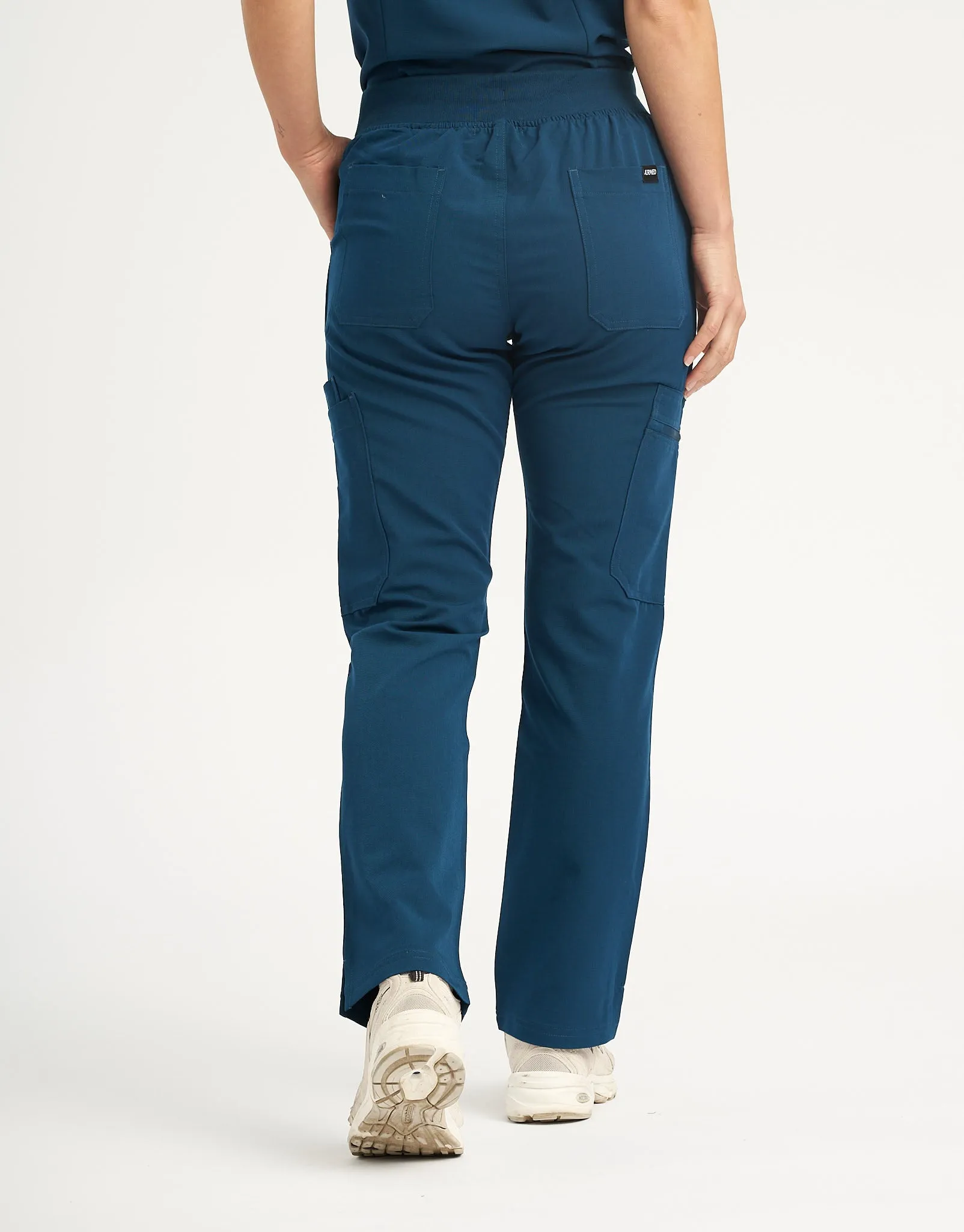 Essential Multi-Pocket Scrub Pants - Gibraltar Blue