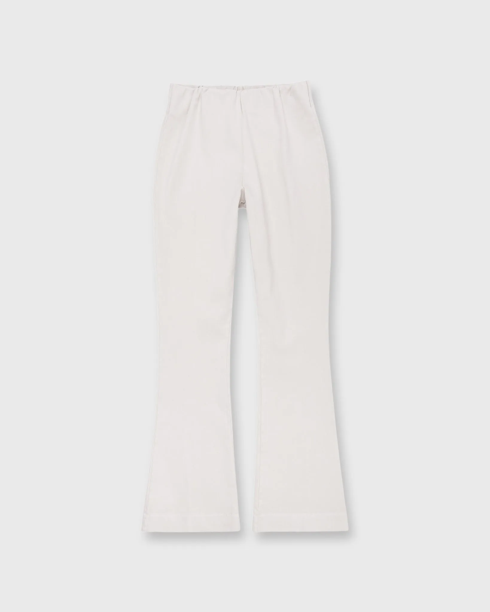 Faye Flare Cropped Pant in Taupe Garment-Dyed Stretch Twill