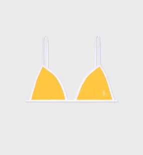 Kate Bikini Top - Sunshine Yellow/White