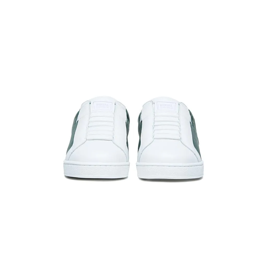 Men's Adelaide White Green Leather Sneakers 02613-045