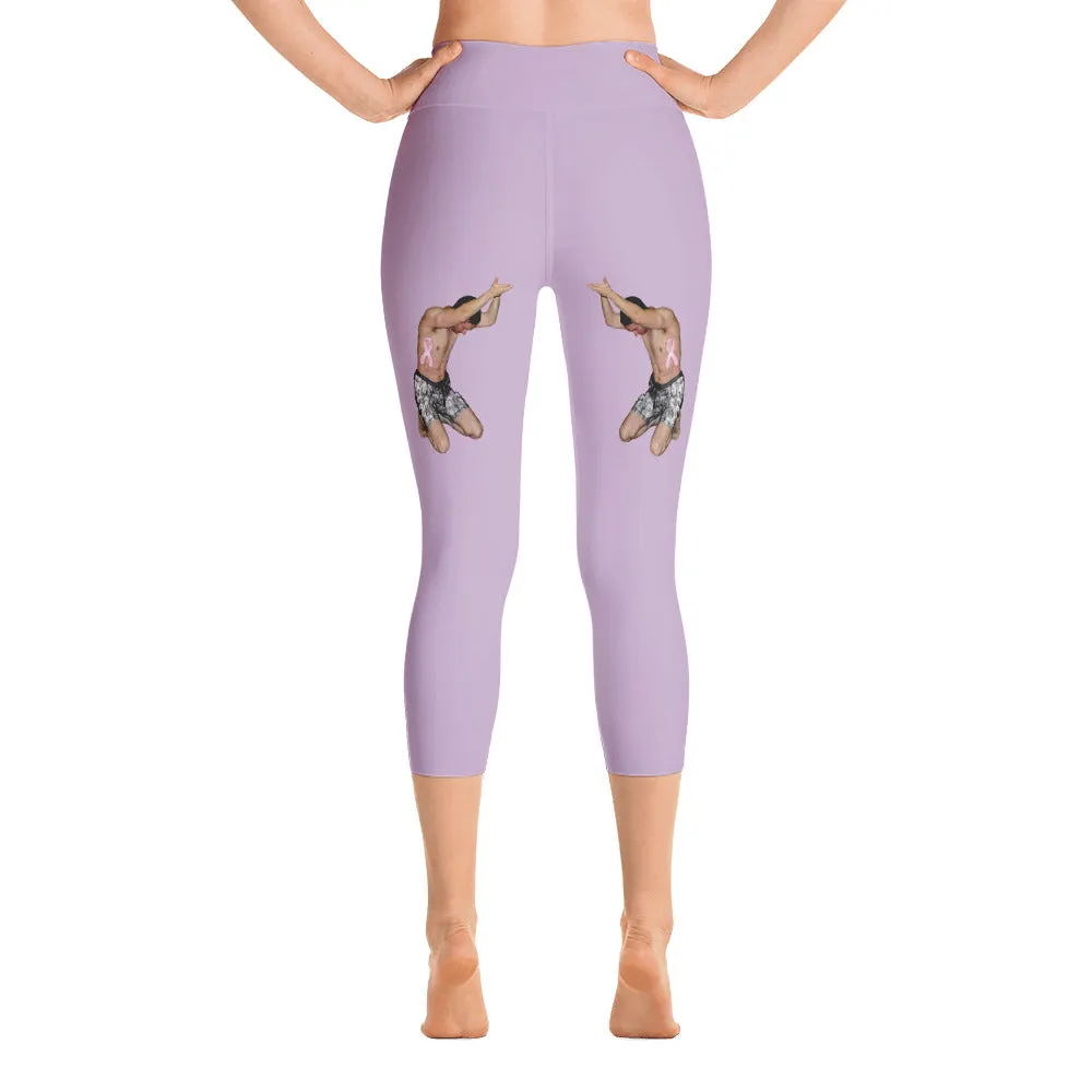 Our best viral leggings pale purple awesome goddess black letters