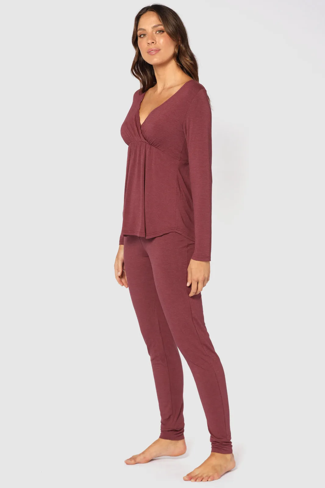 PJ Slouch Pant - Burgundy