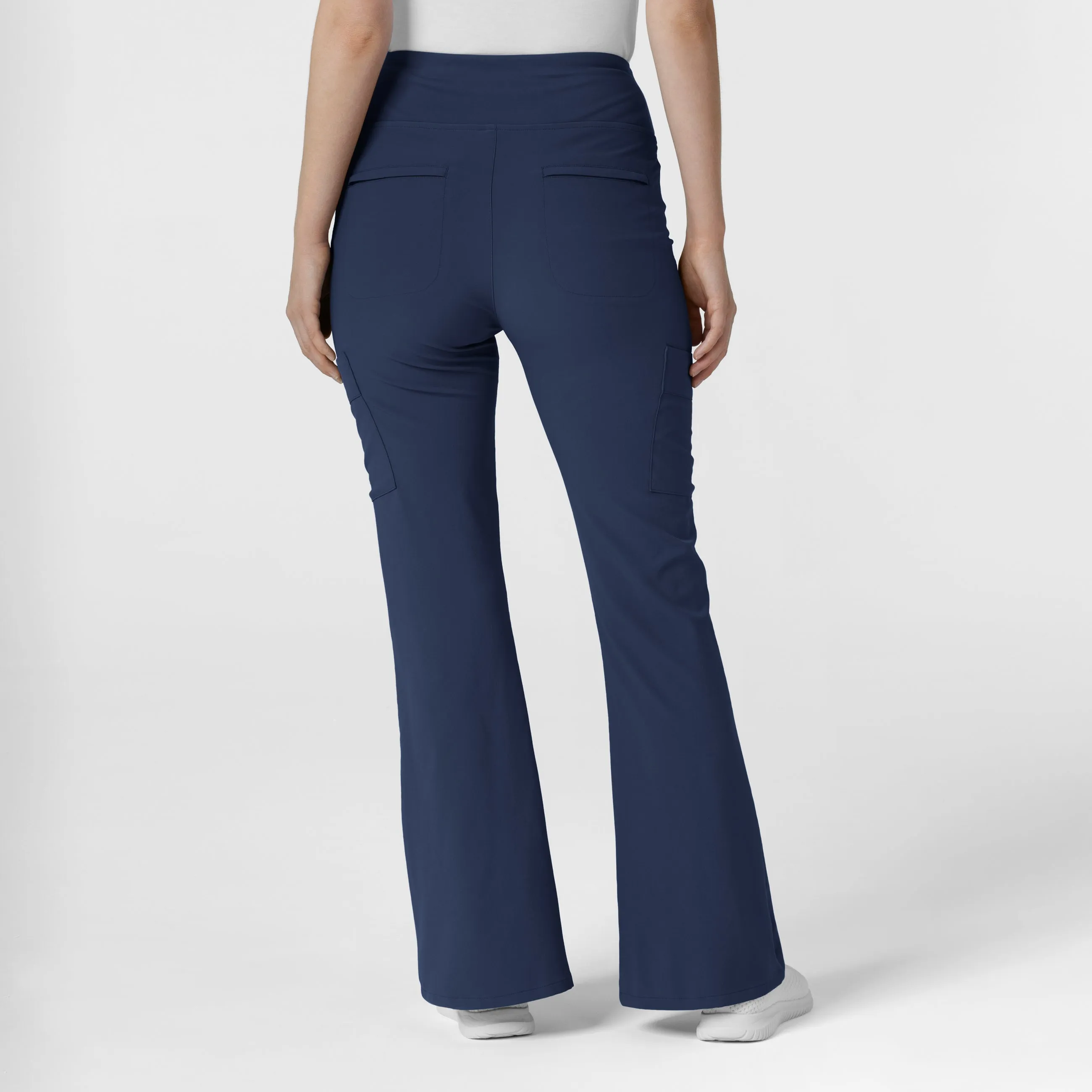 RENEW Women's Cargo Flare Scrub Pant - Navy