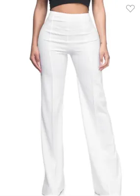 White Wide leg pant