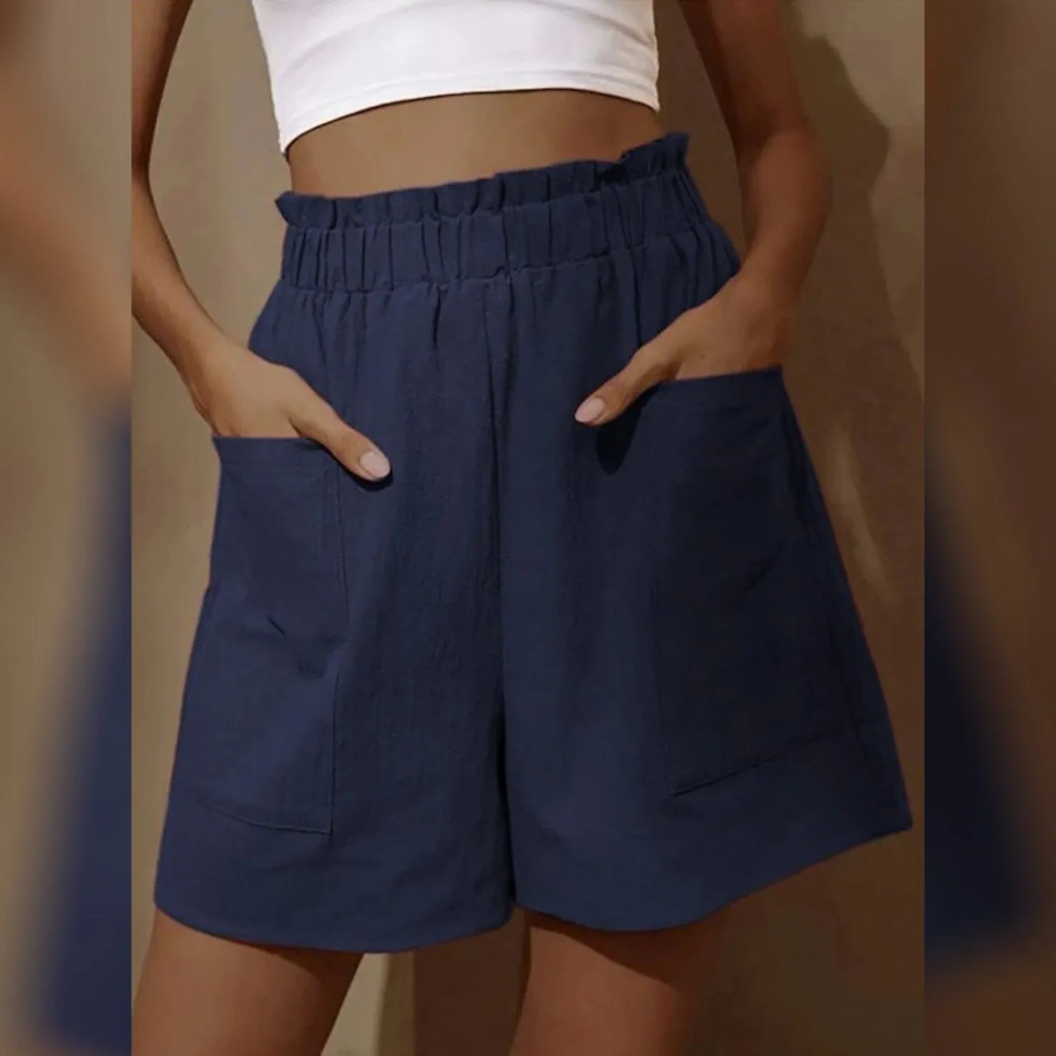 Women's Basic Essential Casual/Sporty Wide Leg Bermuda Shorts